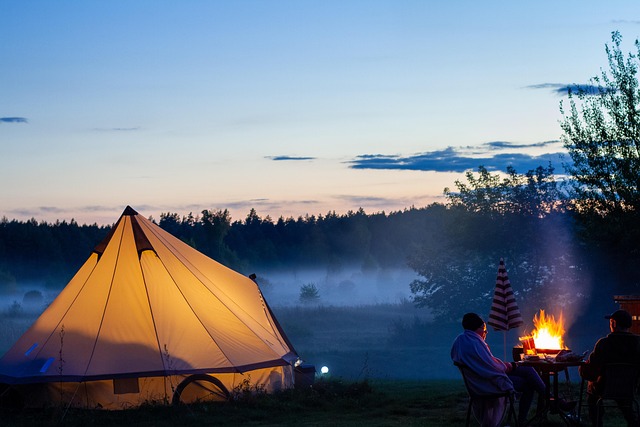 Download free HD stock image of Camping Evening Free Camping Evening photo and picture